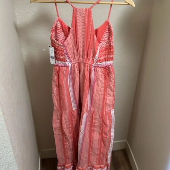 NWT XS Liverpool Women's Tiered Cross Back Maxi Dress. A487 - Picture 5 of 5